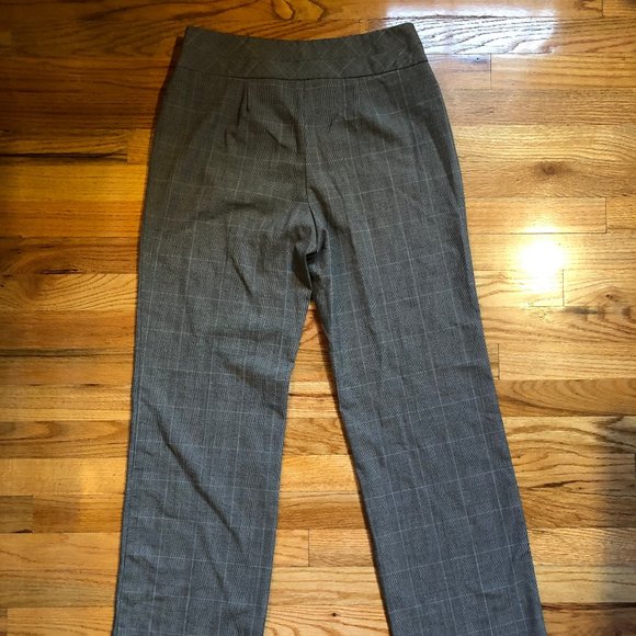 STYLE&CO. STRETCH BLK WHT CHECK PANTS TROUSER 6 - Picture 1 of 8